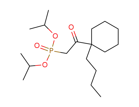 Molecular Structure of 62410-49-5 (Phosphonic acid, [2-(1-butylcyclohexyl)-2-oxoethyl]-, bis(1-methylethyl)
ester)