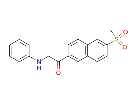 Molecular Structure of 62244-89-7 (Ethanone, 1-[6-(methylsulfonyl)-2-naphthalenyl]-2-(phenylamino)-)