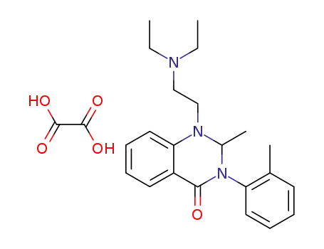 Molecular Structure of 34963-48-9 (1-[2-(diethylamino)ethyl]-2-methyl-3-(2-methylphenyl)-2,3-dihydroquinazolin-4(1H)-one ethanedioate (1:1))