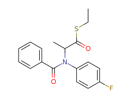 Propanethioic acid,2-[benzoyl(4-fluorophenyl)amino]-, S-ethyl ester