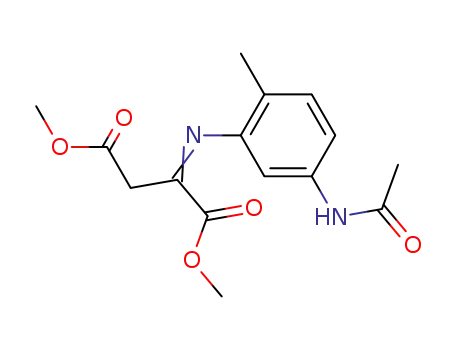 Molecular Structure of 61644-45-9 (Butanedioic acid, [[5-(acetylamino)-2-methylphenyl]imino]-, dimethyl
ester)