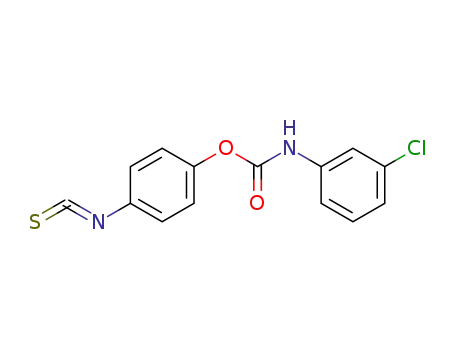 Molecular Structure of 62097-90-9 (Carbamic acid, (3-chlorophenyl)-, 4-isothiocyanatophenyl ester)