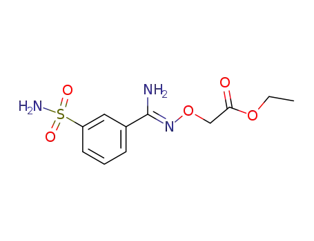 Molecular Structure of 63409-89-2 (Acetic acid, [[[[3-(aminosulfonyl)phenyl]iminomethyl]amino]oxy]-, ethyl
ester)