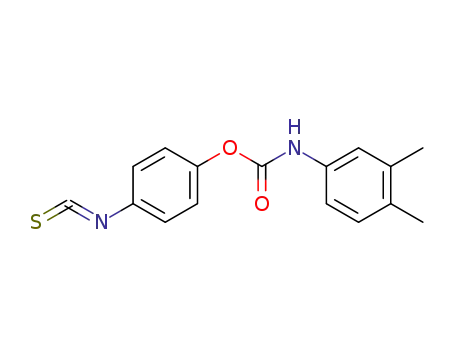 Molecular Structure of 62097-94-3 (Carbamic acid, (3,4-dimethylphenyl)-, 4-isothiocyanatophenyl ester)