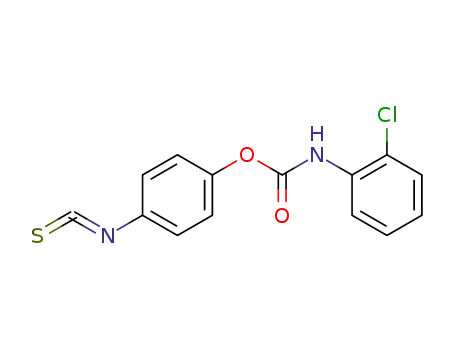 Molecular Structure of 62097-89-6 (Carbamic acid, (2-chlorophenyl)-, 4-isothiocyanatophenyl ester)
