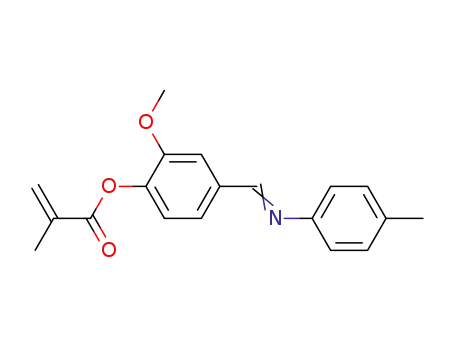 Molecular Structure of 61715-36-4 (2-Propenoic acid, 2-methyl-,
2-methoxy-4-[[(4-methylphenyl)imino]methyl]phenyl ester)