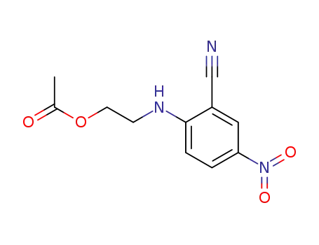 Molecular Structure of 63989-47-9 (Benzonitrile, 2-[[2-(acetyloxy)ethyl]amino]-5-nitro-)