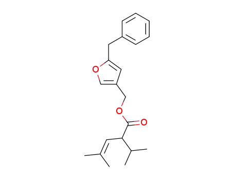 Molecular Structure of 51715-82-3 (3-Pentenoic acid, 4-methyl-2-(1-methylethyl)-,
[5-(phenylmethyl)-3-furanyl]methyl ester)