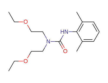 Molecular Structure of 62593-74-2 (Urea, N'-(2,6-dimethylphenyl)-N,N-bis(2-ethoxyethyl)-)