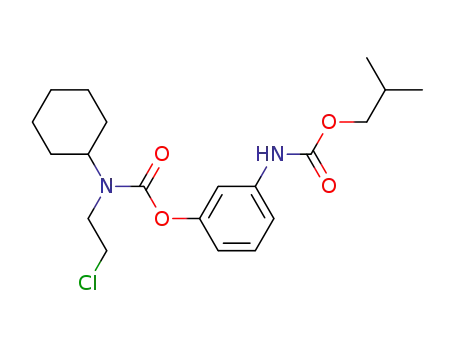 Molecular Structure of 67169-38-4 (Carbamic acid, (2-chloroethyl)cyclohexyl-,
3-[[(2-methylpropoxy)carbonyl]amino]phenyl ester)