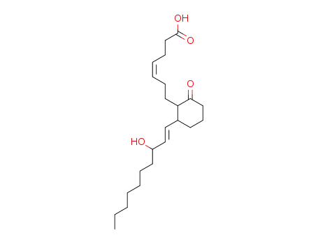 Molecular Structure of 63604-43-3 (4-Heptenoic acid, 7-[2-(3-hydroxy-1-decenyl)-6-oxocyclohexyl]-)