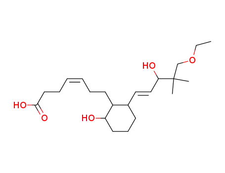 Molecular Structure of 63584-34-9 (4-Heptenoic acid,
7-[2-(5-ethoxy-3-hydroxy-4,4-dimethyl-1-pentenyl)-6-hydroxycyclohexyl]-)