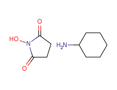 Molecular Structure of 61450-14-4 (2,5-Pyrrolidinedione, 1-hydroxy-, compd. with cyclohexanamine (1:1))
