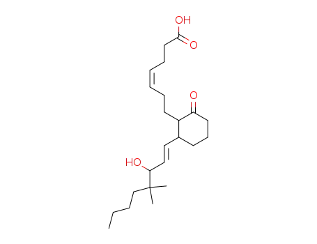 Molecular Structure of 63584-09-8 (4-Heptenoic acid,
7-[2-(3-hydroxy-4,4-dimethyl-1-octenyl)-6-oxocyclohexyl]-)