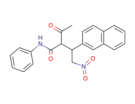 Molecular Structure of 62384-47-8 (2-Naphthalenepropanamide, a-acetyl-b-(nitromethyl)-N-phenyl-)