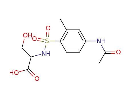 Molecular Structure of 62374-85-0 (Serine, N-[[4-(acetylamino)-2-methylphenyl]sulfonyl]-)