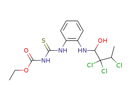 Molecular Structure of 61439-16-5 (Carbamic acid,
[thioxo[[2-[(2,2,3-trichloro-1-hydroxybutyl)amino]phenyl]amino]methyl]-,
ethyl ester)