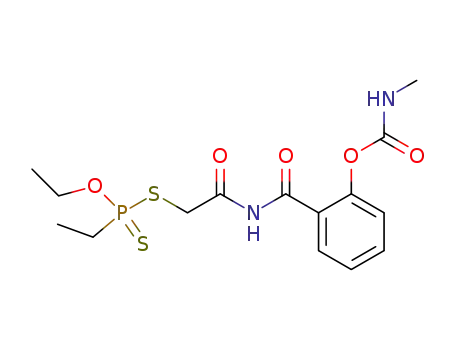 Molecular Structure of 30001-15-1 (Carbamic acid, methyl-,ester with N-(mercaptoacetyl)salicylamide S-ester with O-ethylethylphosphonodithioate (8CI))