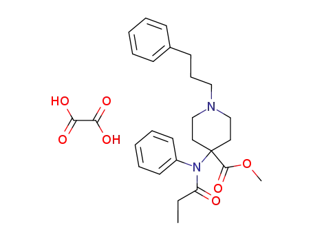 Molecular Structure of 61086-50-8 (4-Piperidinecarboxylic acid,
4-[(1-oxopropyl)phenylamino]-1-(3-phenylpropyl)-, methyl ester,
ethanedioate (1:1))