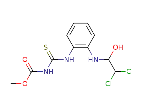 Molecular Structure of 61439-12-1 (Carbamic acid,
[[[2-[(2,2-dichloro-1-hydroxyethyl)amino]phenyl]amino]thioxomethyl]-,
methyl ester)
