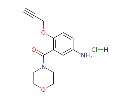 모르폴린, 4-(5-아미노-2-(2-프로피닐옥시)벤조일)-, 염산염