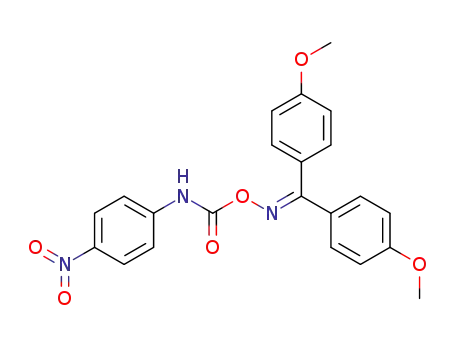 Molecular Structure of 63828-90-0 (Methanone, bis(4-methoxyphenyl)-,
O-[[(4-nitrophenyl)amino]carbonyl]oxime)