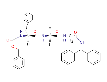 Molecular Structure of 63628-92-2 (Glycinamide,
N-[(phenylmethoxy)carbonyl]-L-phenylalanyl-L-alanyl-N-(diphenylmethyl)-)