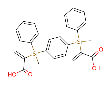 Molecular Structure of 61157-24-2 (2-Propenoic acid, 2,2'-[1,4-phenylenebis(methylphenylsilylene)]bis-)