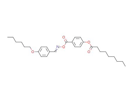 Molecular Structure of 61096-71-7 (Nonanoic acid,
4-[[[[[4-(hexyloxy)phenyl]methylene]amino]oxy]carbonyl]phenyl ester)