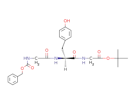 Molecular Structure of 53823-18-0 (Glycine, N-[N-[N-[(phenylmethoxy)carbonyl]glycyl]-L-tyrosyl]-,
1,1-dimethylethyl ester)
