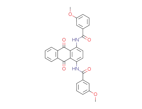 Molecular Structure of 6408-61-3 (N,N'-(9,10-Dihydro-9,10-dioxoanthracene-1,4-diyl)bis[3-methoxybenzamide])