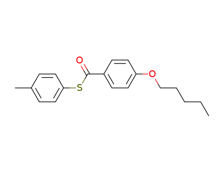 Molecular Structure of 62525-87-5 (Benzenecarbothioic acid, 4-(pentyloxy)-, S-(4-methylphenyl) ester)
