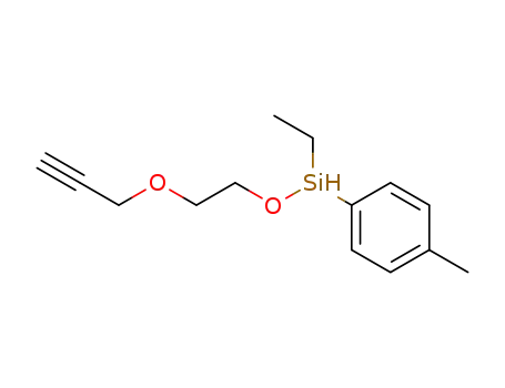 Molecular Structure of 61209-30-1 (Silane, ethyl(4-methylphenyl)[2-(2-propynyloxy)ethoxy]-)