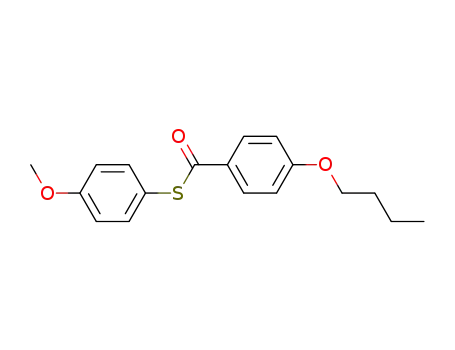 Molecular Structure of 62525-74-0 (Benzenecarbothioic acid, 4-butoxy-, S-(4-methoxyphenyl) ester)