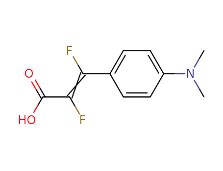 Molecular Structure of 81717-13-7 (2-Propenoic acid, 3-[4-(dimethylamino)phenyl]-2,3-difluoro-)