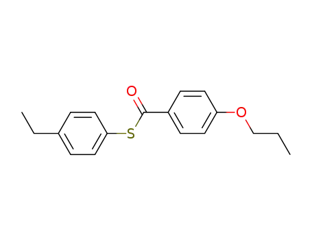 Molecular Structure of 62525-92-2 (Benzenecarbothioic acid, 4-propoxy-, S-(4-ethylphenyl) ester)