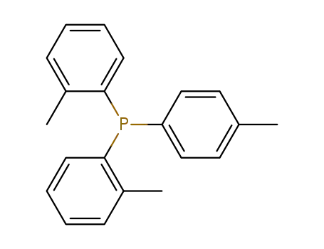 Molecular Structure of 66186-00-3 (Phosphine, bis(2-methylphenyl)(4-methylphenyl)-)