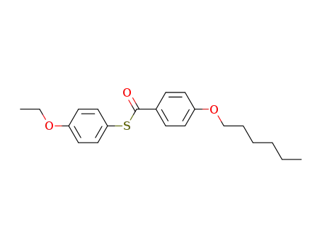 Molecular Structure of 62525-81-9 (Benzenecarbothioic acid, 4-(hexyloxy)-, S-(4-ethoxyphenyl) ester)