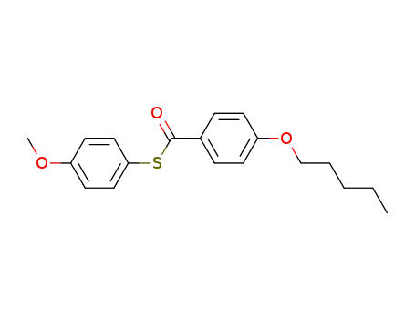 Molecular Structure of 62525-75-1 (Benzenecarbothioic acid, 4-(pentyloxy)-, S-(4-methoxyphenyl) ester)