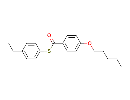 Molecular Structure of 62525-94-4 (Benzenecarbothioic acid, 4-(pentyloxy)-, S-(4-ethylphenyl) ester)