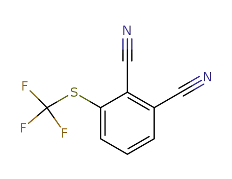 Molecular Structure of 67193-29-7 (1,2-Benzenedicarbonitrile, 3-[(trifluoromethyl)thio]-)