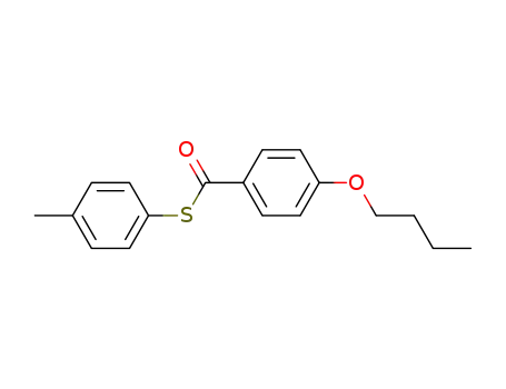 Molecular Structure of 62525-86-4 (Benzenecarbothioic acid, 4-butoxy-, S-(4-methylphenyl) ester)