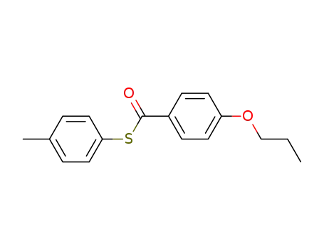 Molecular Structure of 62525-85-3 (Benzenecarbothioic acid, 4-propoxy-, S-(4-methylphenyl) ester)