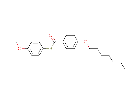Molecular Structure of 62525-82-0 (Benzenecarbothioic acid, 4-(heptyloxy)-, S-(4-ethoxyphenyl) ester)
