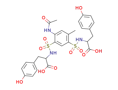 Molecular Structure of 62374-76-9 (L-Tyrosine,
N,N'-[[4-(acetylamino)-6-methyl-1,3-phenylene]bis(sulfonyl)]bis-)