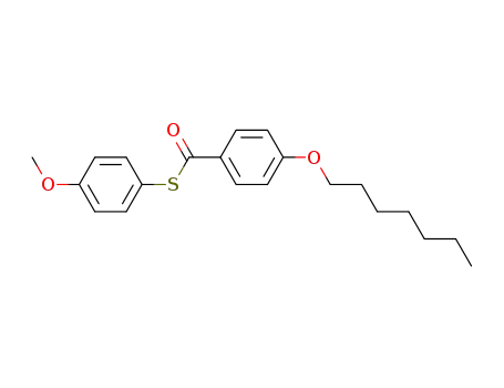 Molecular Structure of 62525-77-3 (Benzenecarbothioic acid, 4-(heptyloxy)-, S-(4-methoxyphenyl) ester)