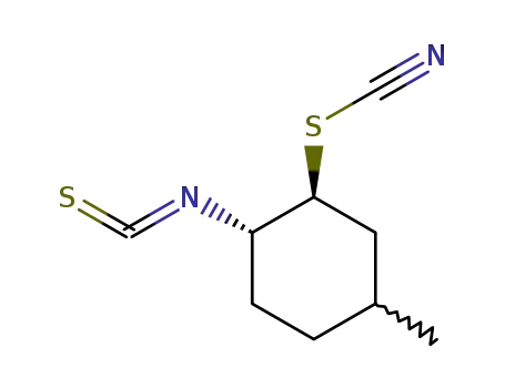 Molecular Structure of 62444-42-2 (Thiocyanic acid, 2-isothiocyanato-5-methylcyclohexyl ester)