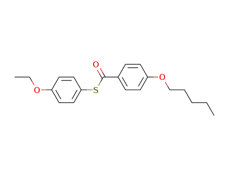 Molecular Structure of 62525-80-8 (Benzenecarbothioic acid, 4-(pentyloxy)-, S-(4-ethoxyphenyl) ester)