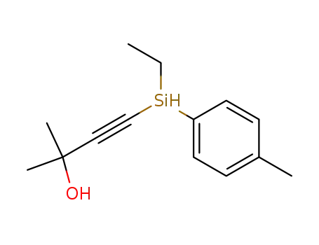 Molecular Structure of 61209-34-5 (3-Butyn-2-ol, 4-[ethyl(4-methylphenyl)silyl]-2-methyl-)