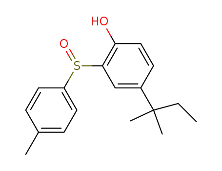 Molecular Structure of 64790-94-9 (Phenol, 4-(1,1-dimethylpropyl)-2-[(4-methylphenyl)sulfinyl]-)
